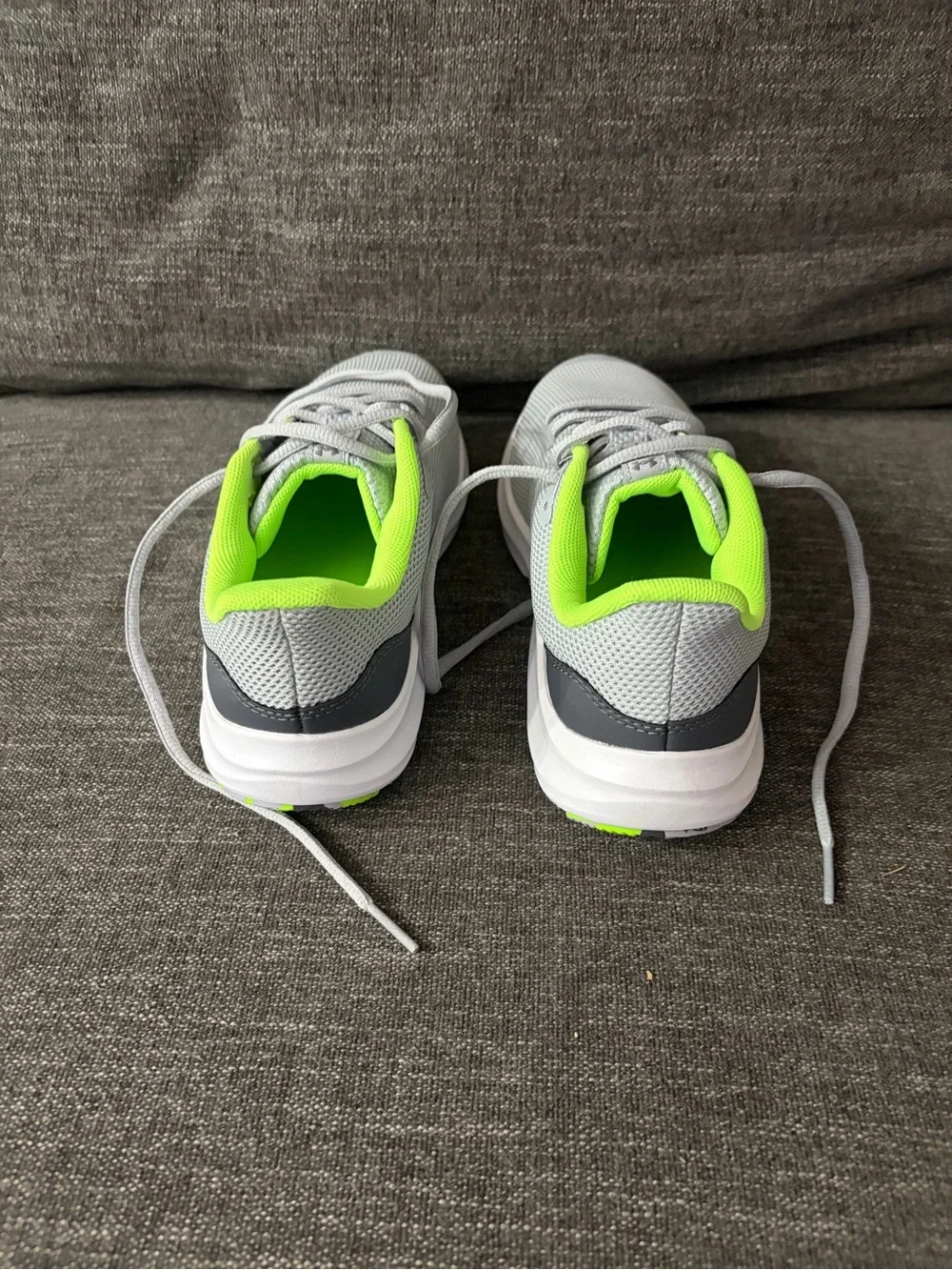 Under Armour Kids Gray & Neon Green Mesh Sneakers